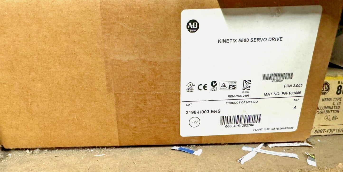 Allen-Bradley Kinetix 5500 Servo 2198-H003-ERS SEALED - ALLEN-BRADLEY