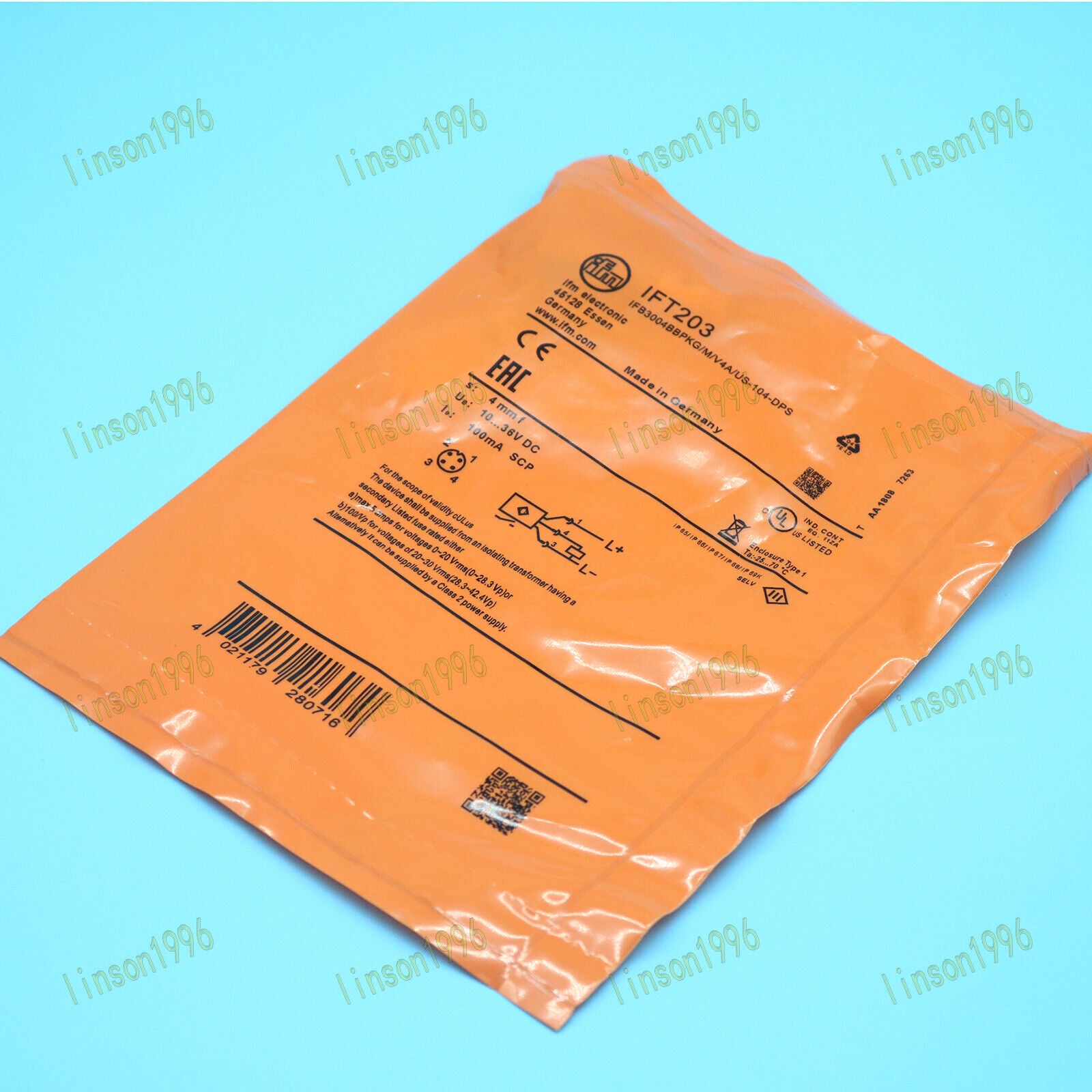 New 1PCS Stainless Steel Metal Thread IFT203 Inductive Sensor for IFM Ship - IFM