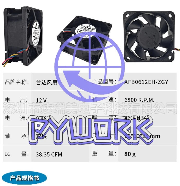 1Pcs AFB0612EH-A cooling fan~
