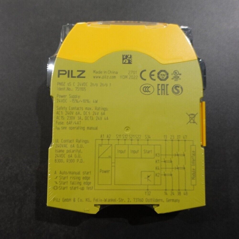new For PILZ 751105 PNOZ s5 C 24VDC 2 2 t SAFTEY RELAY 1PC - PILZ