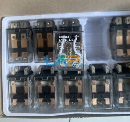 NEW OMRON LY2N-D2 24VDC Relay - 10 Pack with 8 Feet Cables - OMRON