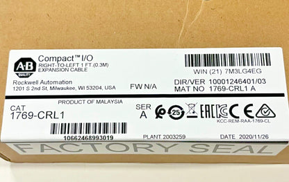 NEW 1769-CRL1 Ser A Allen Bradley Communication Bus Expansion Cable SHIP US - KOEED