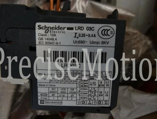 1PCS Schneider Thermal Overload Relay LRD03C 0.25-0.4A free shipping