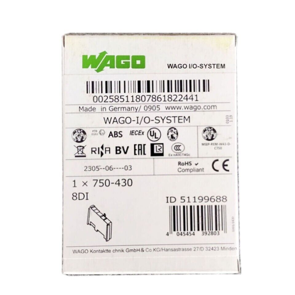 1PC New WAGO 750-430 Analog Input Module 750430 WAGO