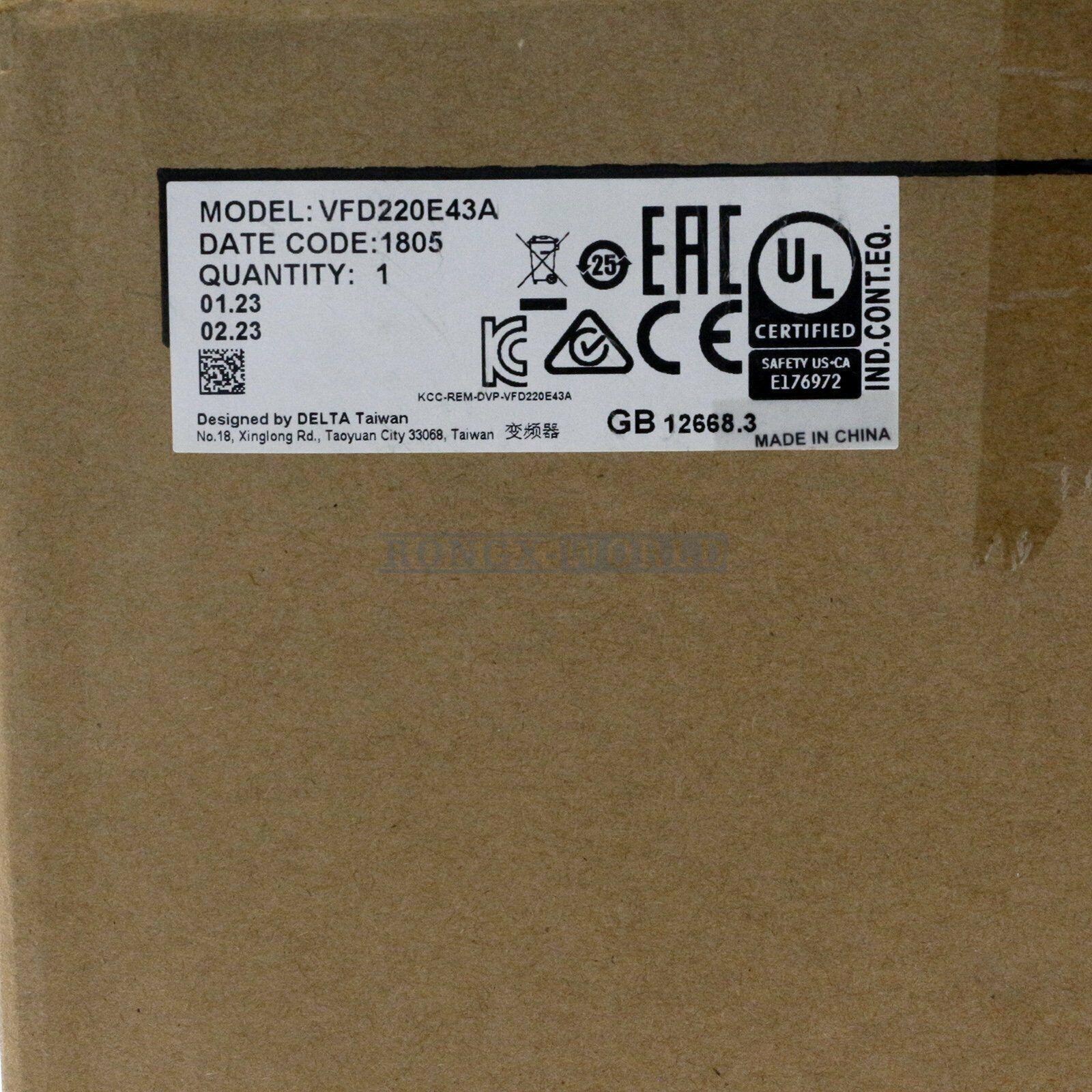 Delta VFD220E43A 22KW 380V VFD-E - DELTA