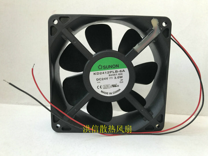 1pcs SUNON KD2412PLB-6A DC24V 3.0W 12038 Silent Cooling Fan