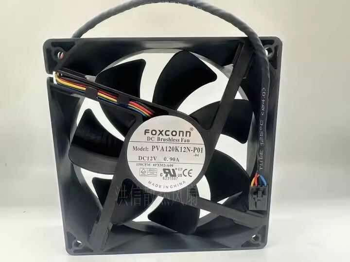 new FOXCONN PVA120K12N-P01 12038 DC12V 0.90A 12CM 4-Pin Silent Cooling Fan
