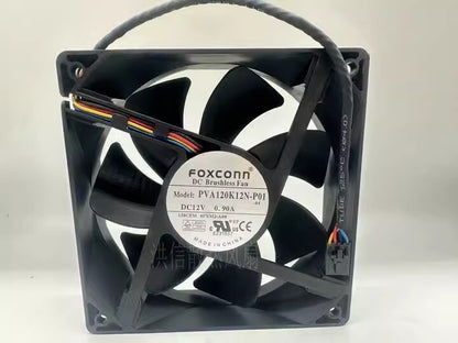 new FOXCONN PVA120K12N-P01 12038 DC12V 0.90A 12CM 4-Pin Silent Cooling Fan