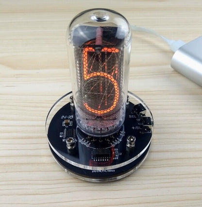 Vintage Single Digit Nixie Clock DIY Without IN-18 Tubes