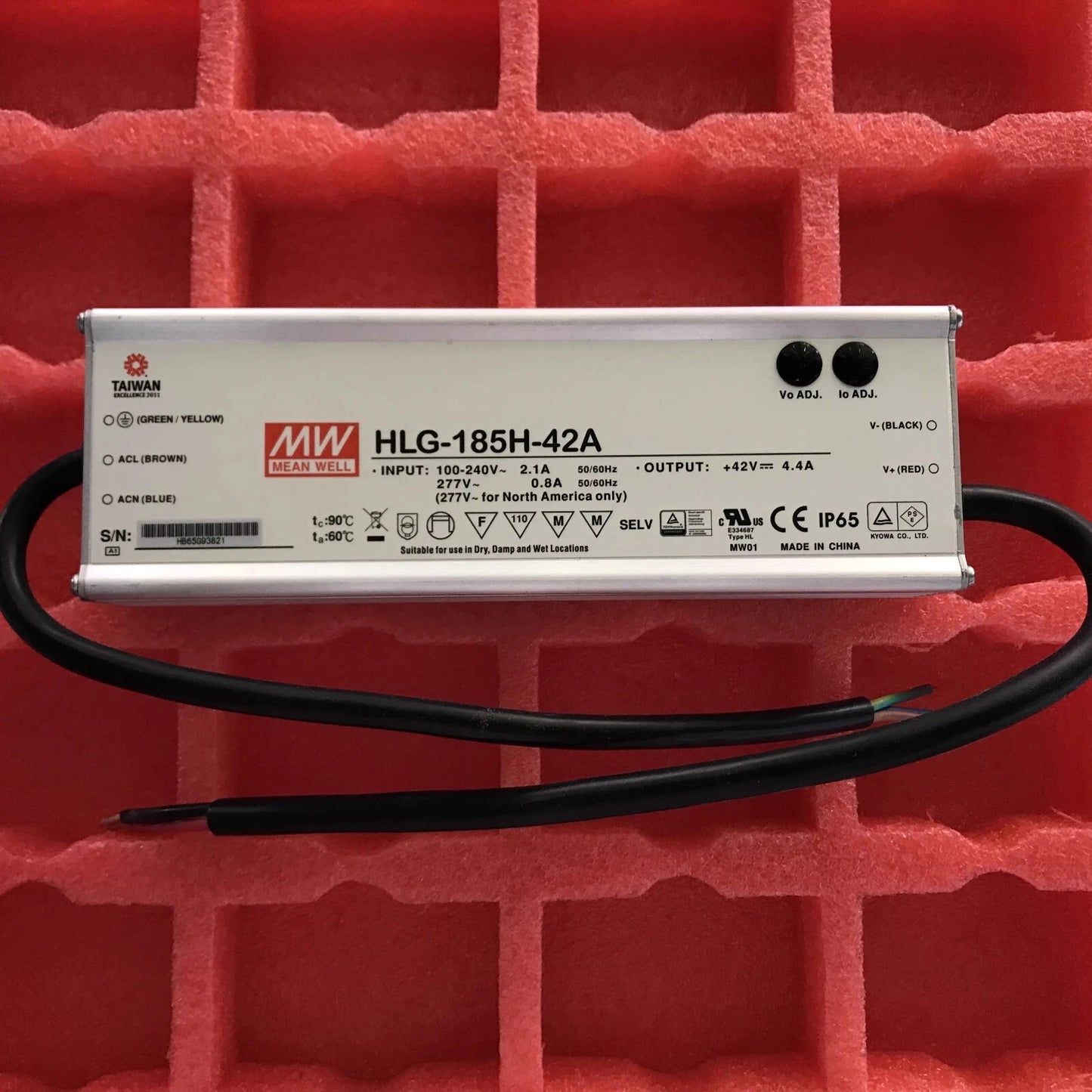 Meanwell HLG-185H-42A Waterproof Constant Current Adjustable LED Power Supply