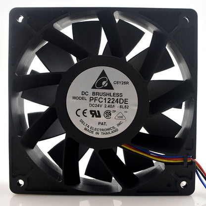 1pcs Delta PFC1224DE 24V 2.40A 12038 12CM inverter cooling fan