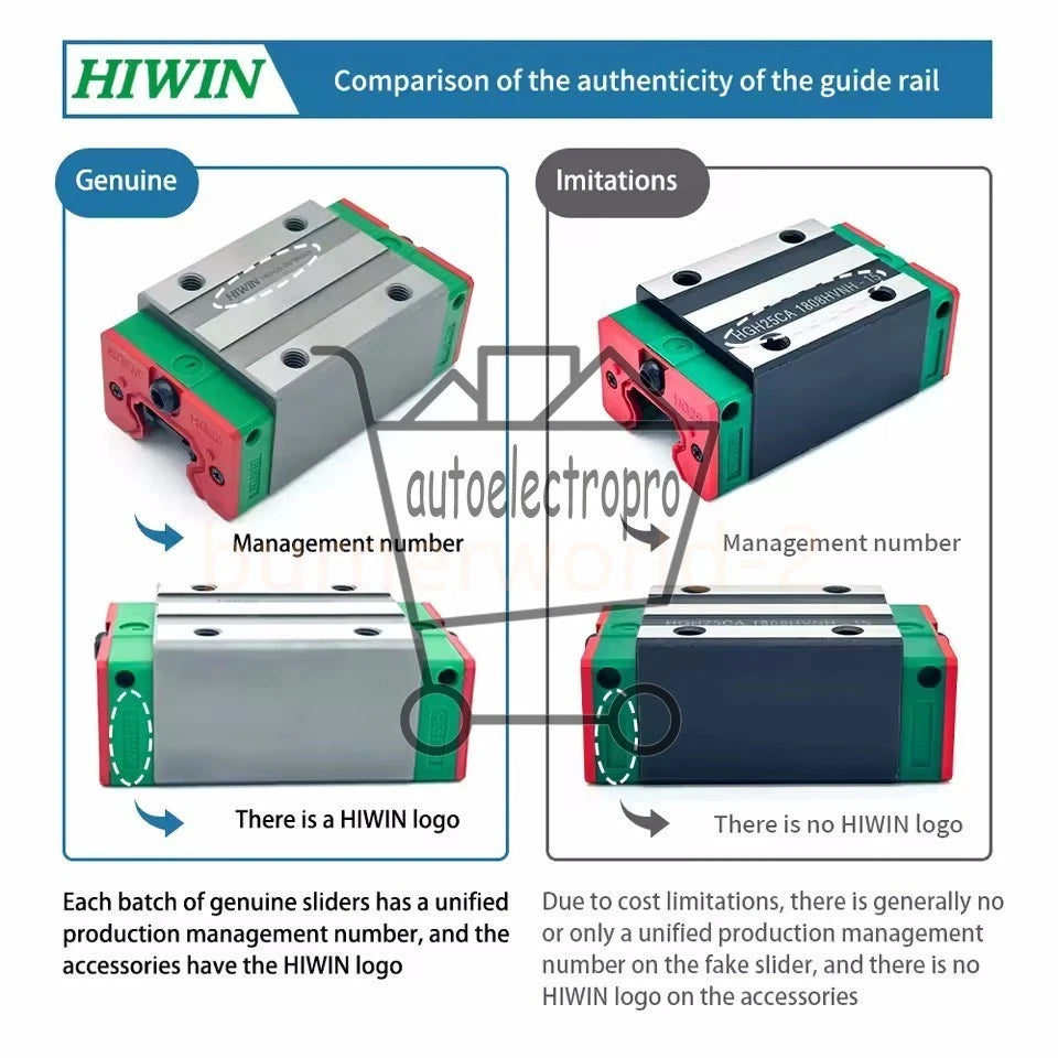 HIWIN Linear Guide Rail HGR15 HGH15CA HGW15CC Linear Block Slider CNC Router