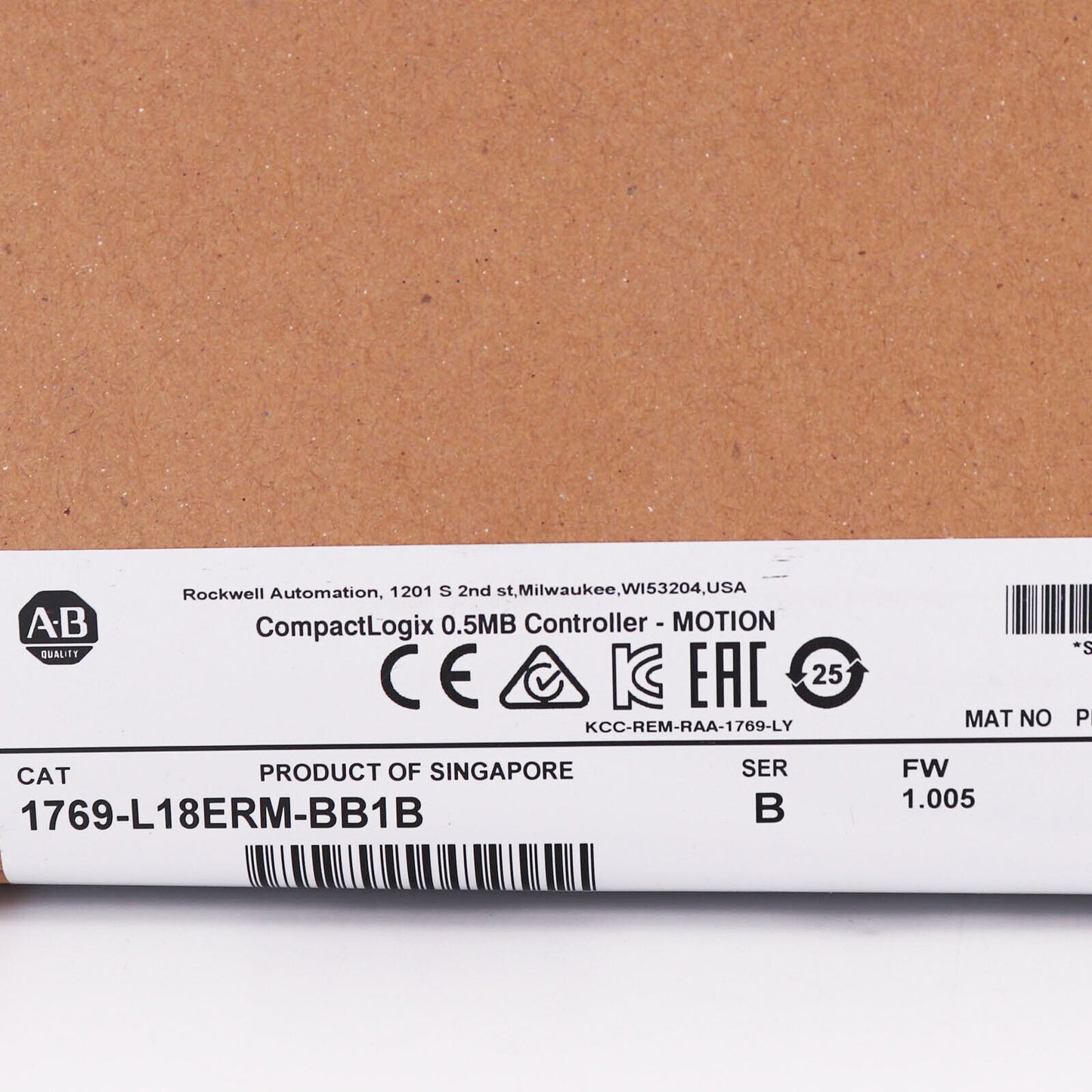 Allen-Bradley 1769-L18ERM-BB1B CompactLogix 0.5MB Controller MOTION - ALLEN-BRADLEY