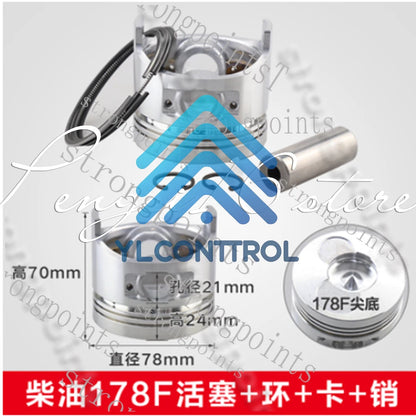 Air-cooled diesel engine/microtiller parts186FA188/190/192F piston ring assembly