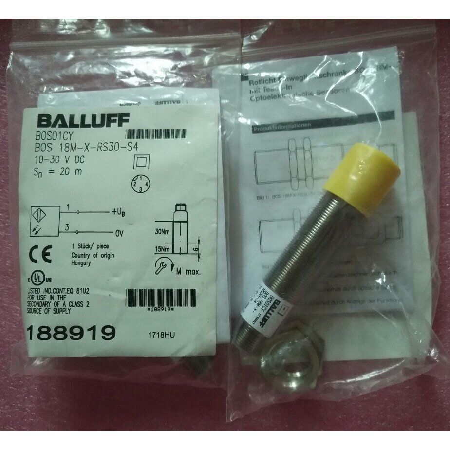 new 1pcs  balluff BOS 18M-X-RS30-S4 Photoelectric sensor SHIP