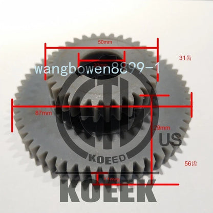1X 42T/62T 31T/56T teeth duplex gears mini milling Machine duplicate gears #ko
