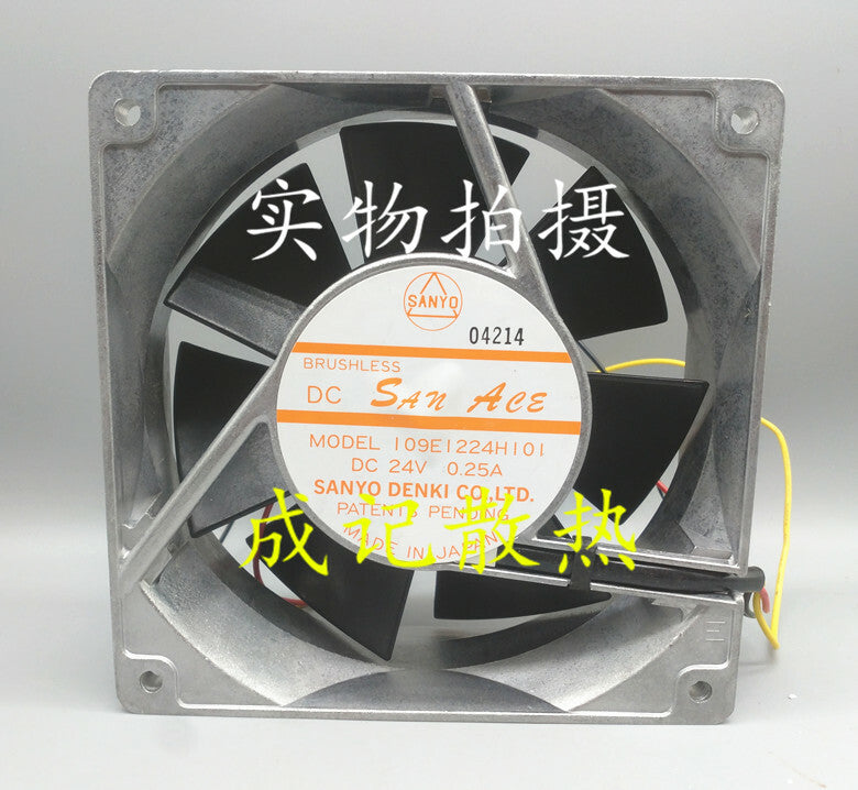 1pcs SANYO 109E1224H101 DC24V 0.25A 120 * 120 * 38mm aluminum frame fan