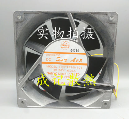 1pcs SANYO 109E1224H101 DC24V 0.25A 120 * 120 * 38mm aluminum frame fan