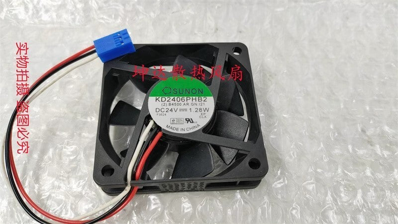 SUNON KD2406PHB2 6015 DC24V 1.28W 6CM 3-Pin Inverter Cooling Fan