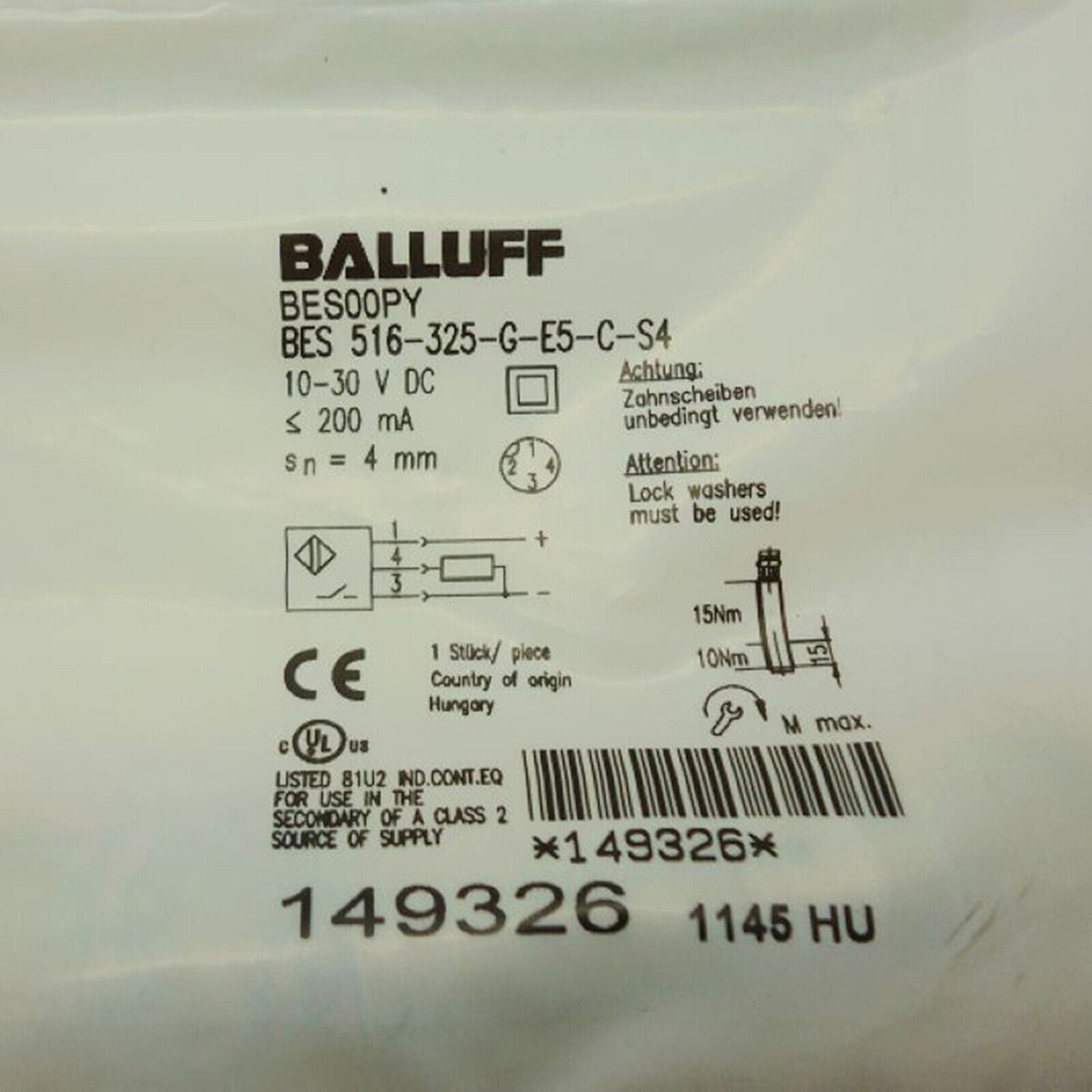 new 1PC  Balluff proximity switch BES 516-325-G-E5-C-S4 Balluff