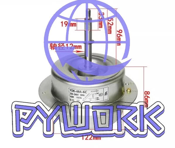 1PCS YDK-60A-6C is suitable for fan motor 60W reverse 220-240V