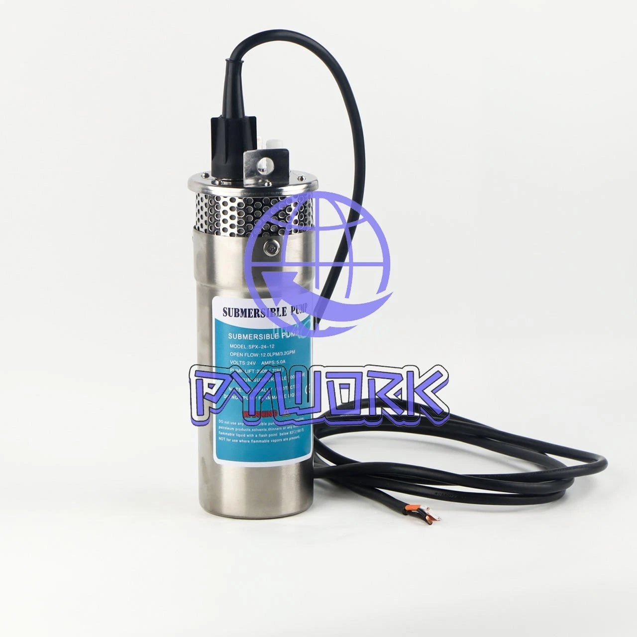 1Pcs 24V Stainless Shell Submersible 3.2GPM 4" Deep Well Water DC Pump