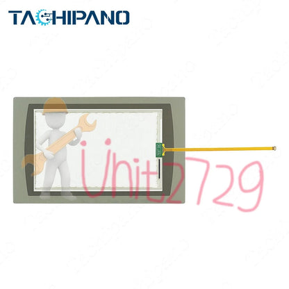 1SET for 2711P-T9W22D9P Glass Panel with Front Overlay Film Touch Screen #un