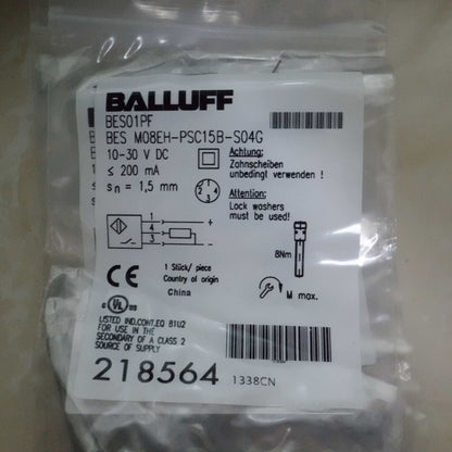Balluff Proximity Sensor BES M08EH-PSC15B-S04G - BALLUFF