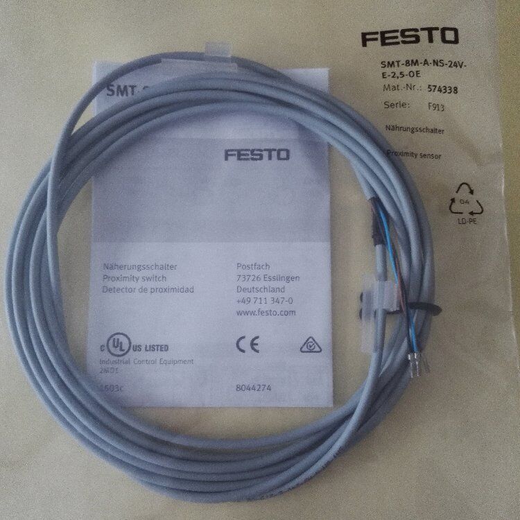 FESTO Magnetic Switch SMT-8M-A-NS-24V-E-2,5-OE Fast - FESTO