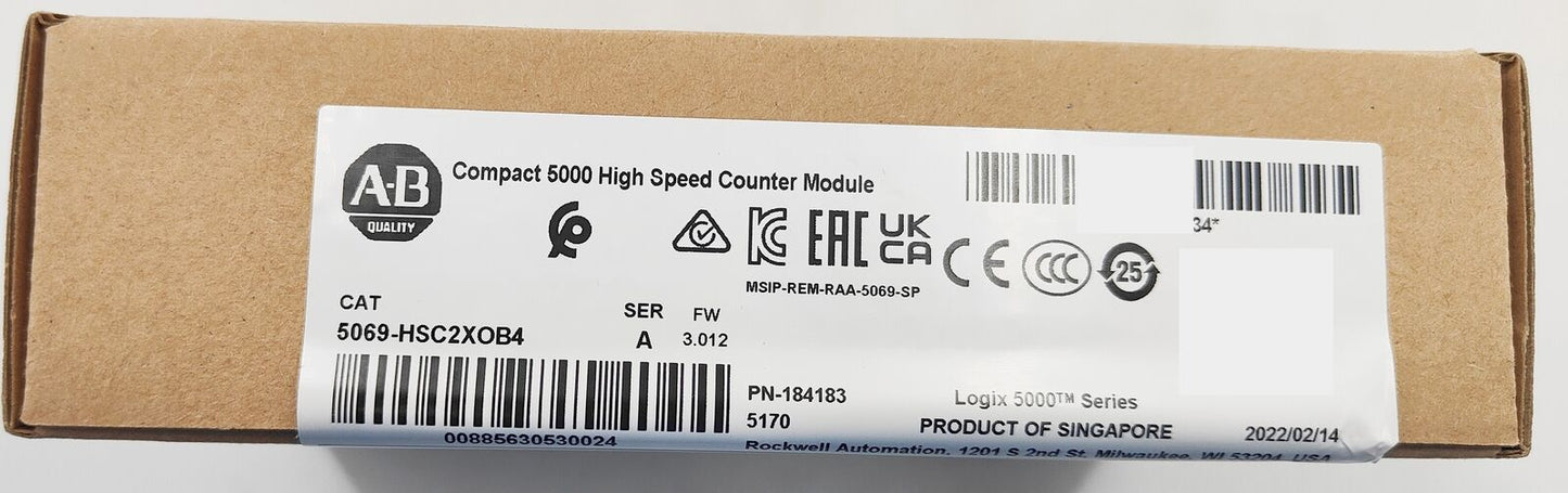 New Sealed Allen-Bradley 5069-HSC2XOB4 CompactLogix High Speed Counter Module - ALLEN-BRADLEY