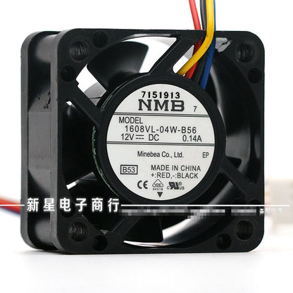 1pcs  NMB 1608VL-04W-B56 4020 0.14A 12V 4-wire PMW cooling fan