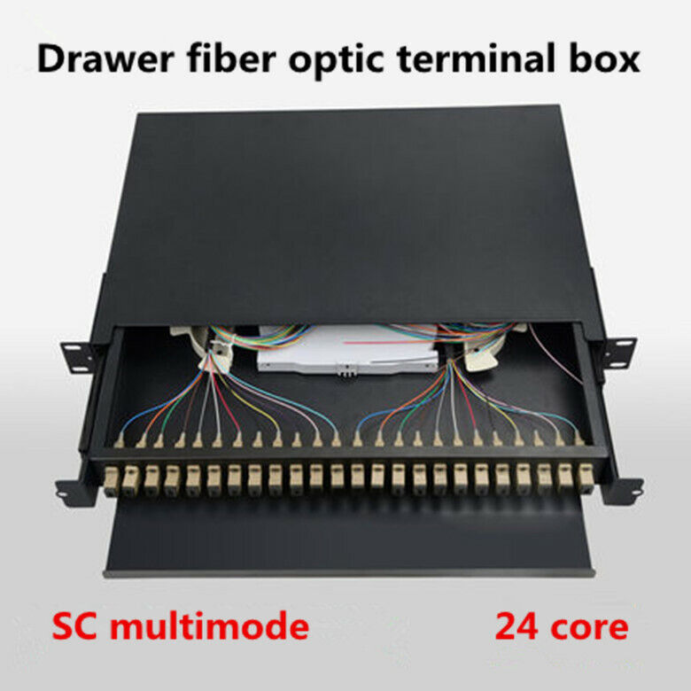 new 24-core SC multimode terminal box fiber-optic drawer 19-inch cabinet - KOEED