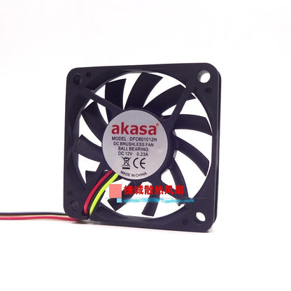 akasa DFC601012H 12V 0.23A 6010 6CM dual ball case cooling fan