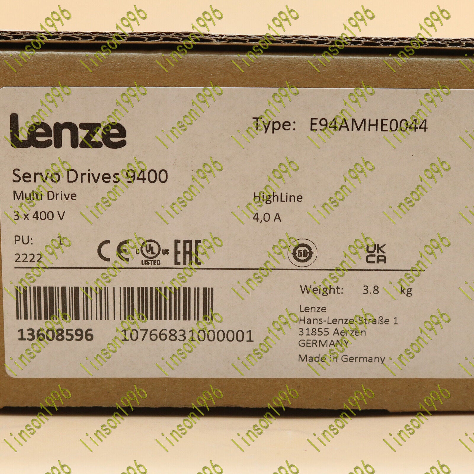 LENZE E94AMHE0044 Servo Drive In Box Fast - High Performance Motor Controller - LENZE