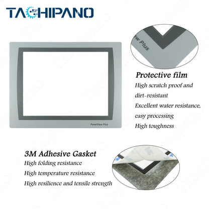 new Touch Screen for AB 2711P-T10C22D9P Touch Panel Glass 5pin with Protective Film - KOEED