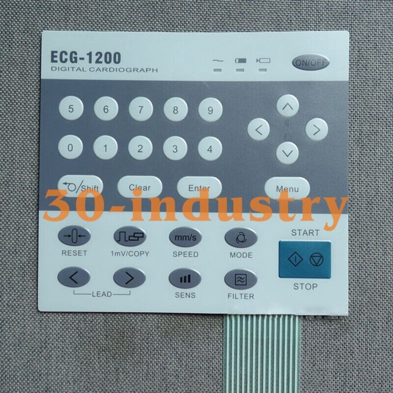 Protective Film Membrane Keypad Compatible with ECG-1200 - ECG SOLUTIONS