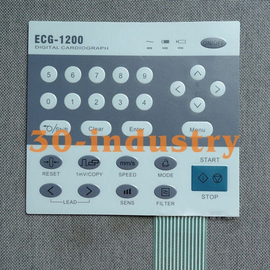 Protective Film Membrane Keypad Compatible with ECG-1200 - ECG SOLUTIONS