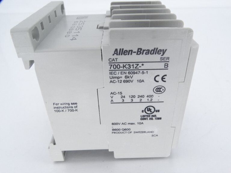 Allen Bradley 700-K31Z-ZJ Series B Relay with [Model: 700-K31Z-ZJ] - ALLEN BRADLEY