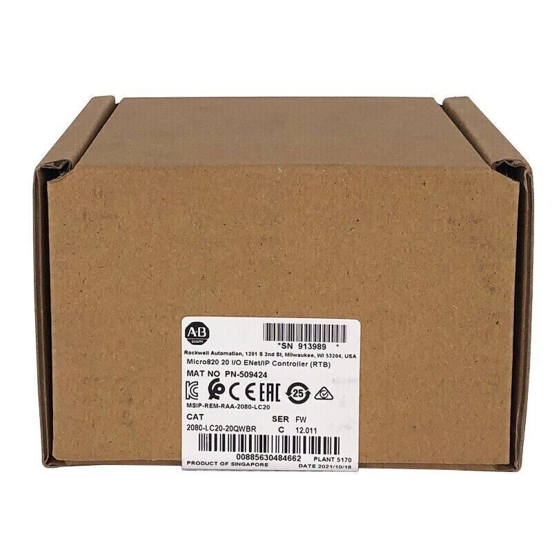 Allen-Bradley Micro820 Controller 2080-LC20-20QWBR | New - ALLEN-BRADLEY