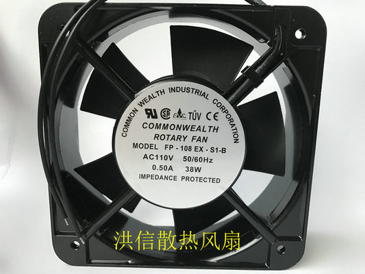 1pcs  Commonwealth FP-108EX-S1-B AC110V 0.50A 38W 15050 Fan