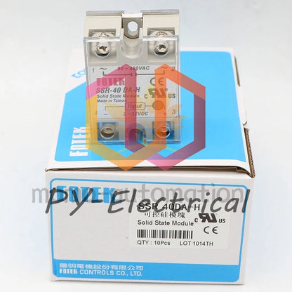 2 PCS FOTEK single-phase solid state relay SSR-40DA-H high voltage 480V 40A