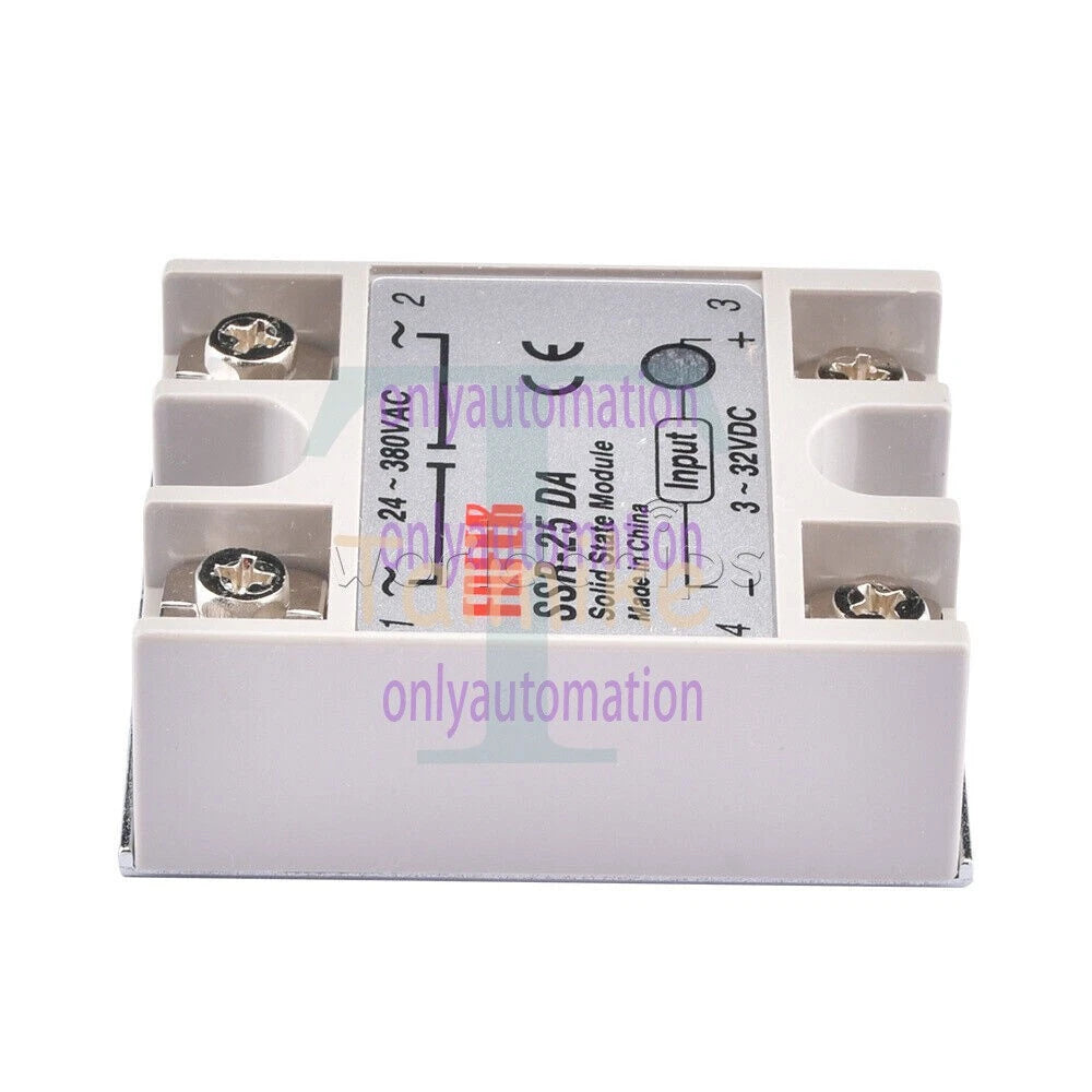 25A/40A/60A SSR-25DA/40DA/60DA Fotek Solid State Relay Module Alloy Heat Sink N!