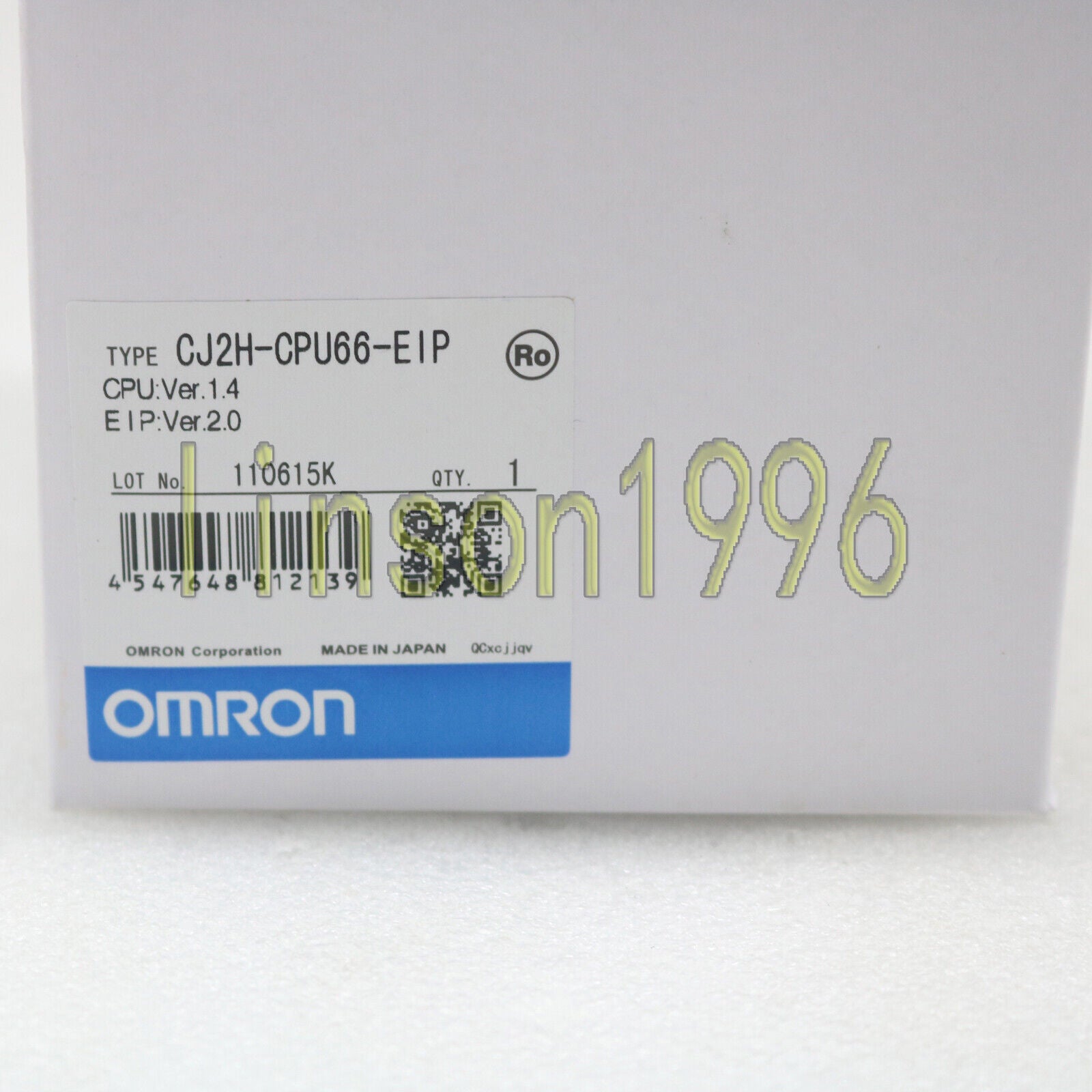 NEW BOX Omron PLC CPU CJ2H-CPU66-EIP Ethernet control unit FAST SHIP - OMRON