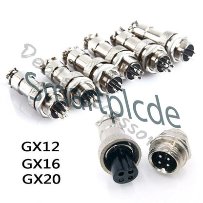 GX16/GX20/GX12 Ation Plug Male&Female Wire Panel Metal Connector 2/3/4/5/6Pin