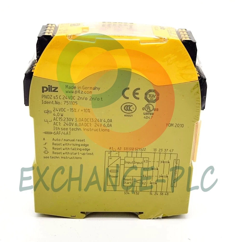 1PC Pilz PNOZ S5 751105 Safety Relay 24VDC 2n/o #su