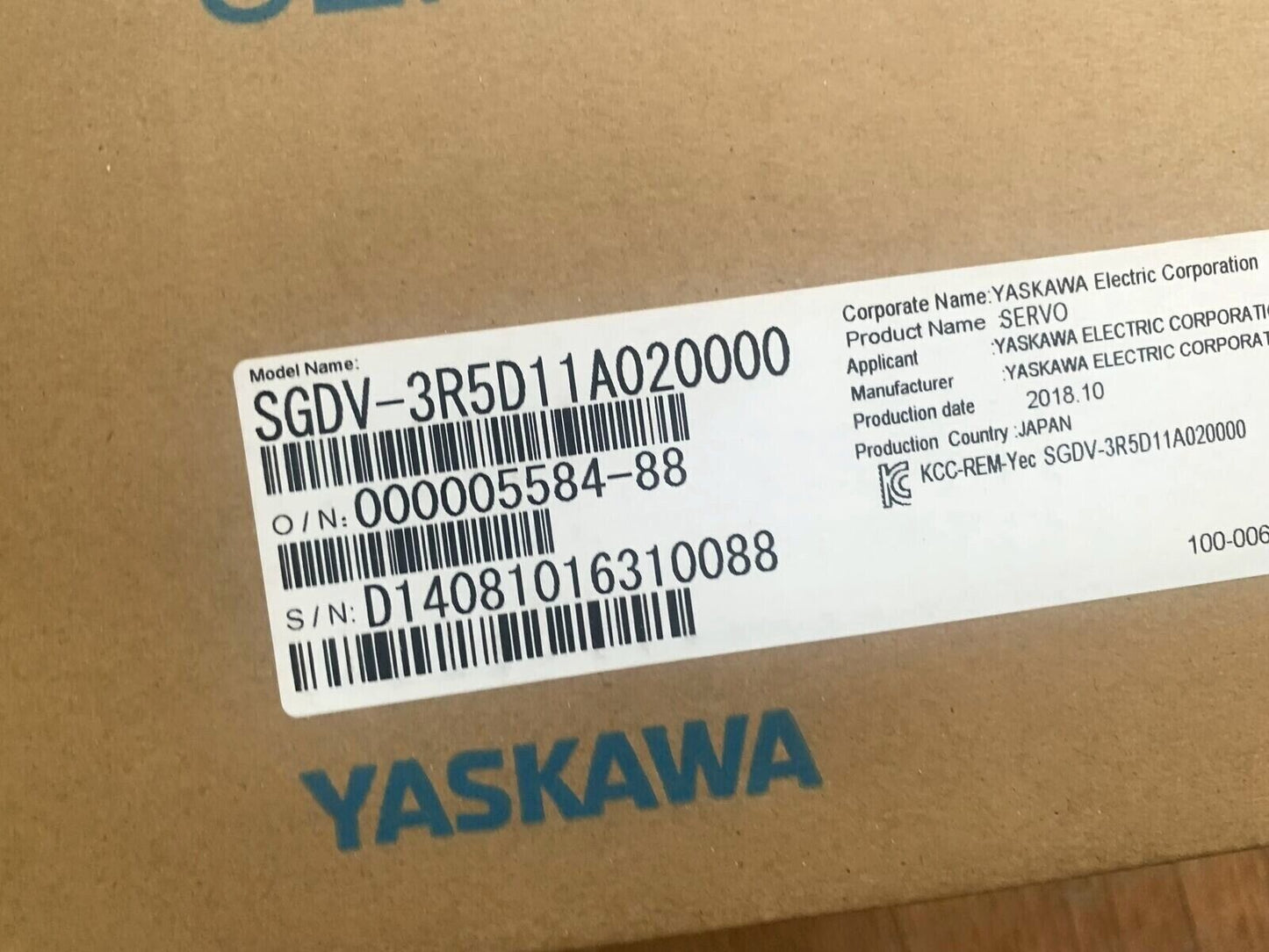 Yaskawa SGDV-3R5D11A020000 Servo Drive SGDV-3R5D11A020000 - YASKAWA