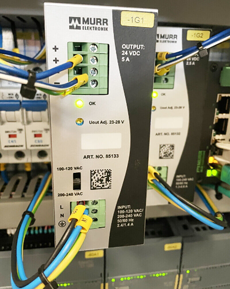 new MURR 85133 100-240VAC/23-28VDC 5A EcoraiI2 rail type switching power supply