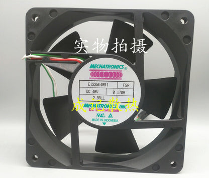 1pcs E1225E48B1 FSR 48V 0.170A 12CM 12025 3-wire cooling fan