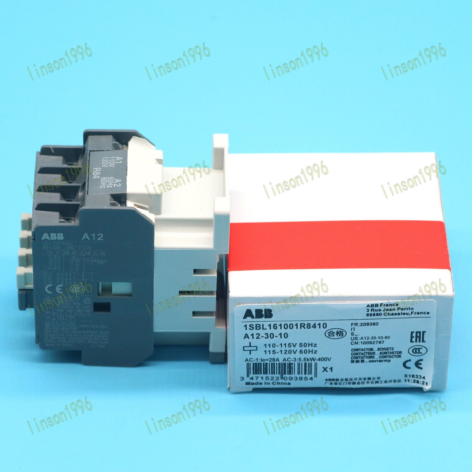 ABB A12-30-10 3 Pole Contactor 110V 5.5KW - ABB