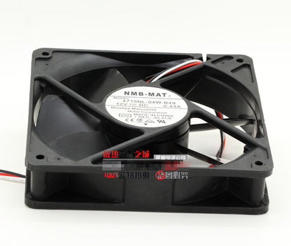 1pcs NMB 4715NL-04W-B49 12025 0.44A 12CM 12V chassis cooling fan
